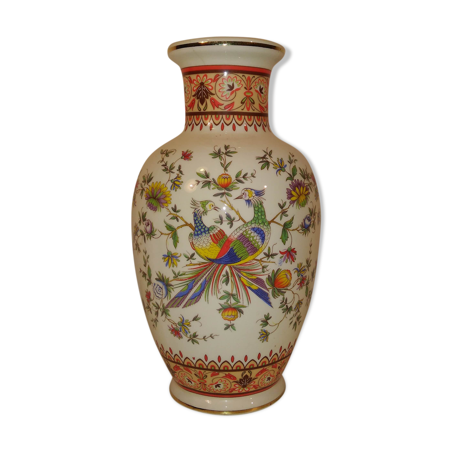 Vase Asian bird decorations