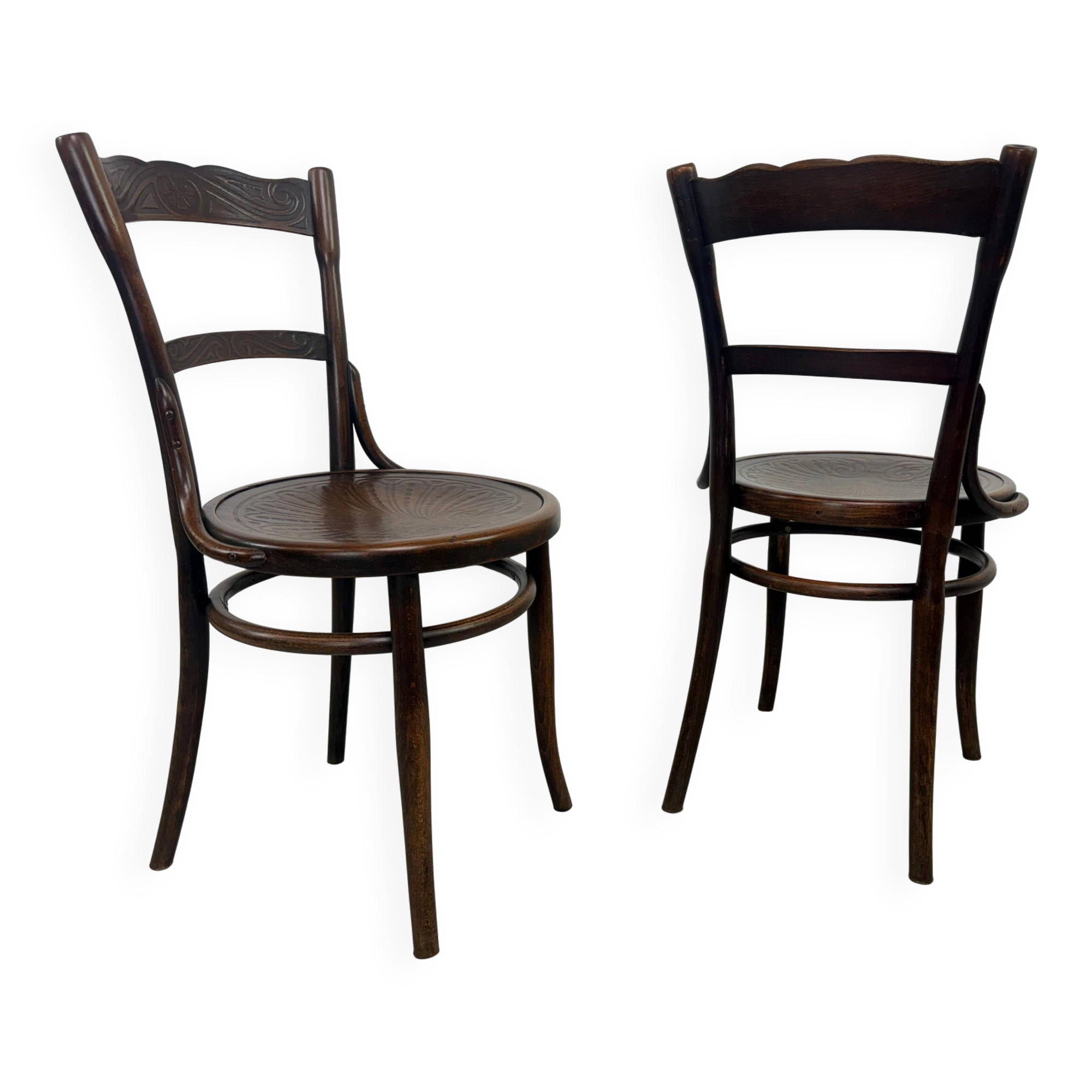 Set of 2 dining chairs by J&J Kohn