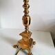 Lamp foot bronze tripod candle holder style