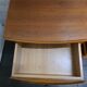 Pair of Louis Philippe style bedside tables in cherry wood.