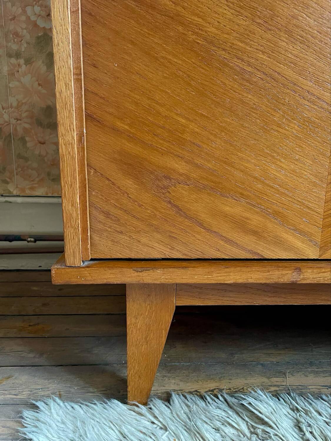 Vintage Scandinavian sliding door wardrobe 1970