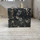 Coffee table year 80 Italian marble and glass