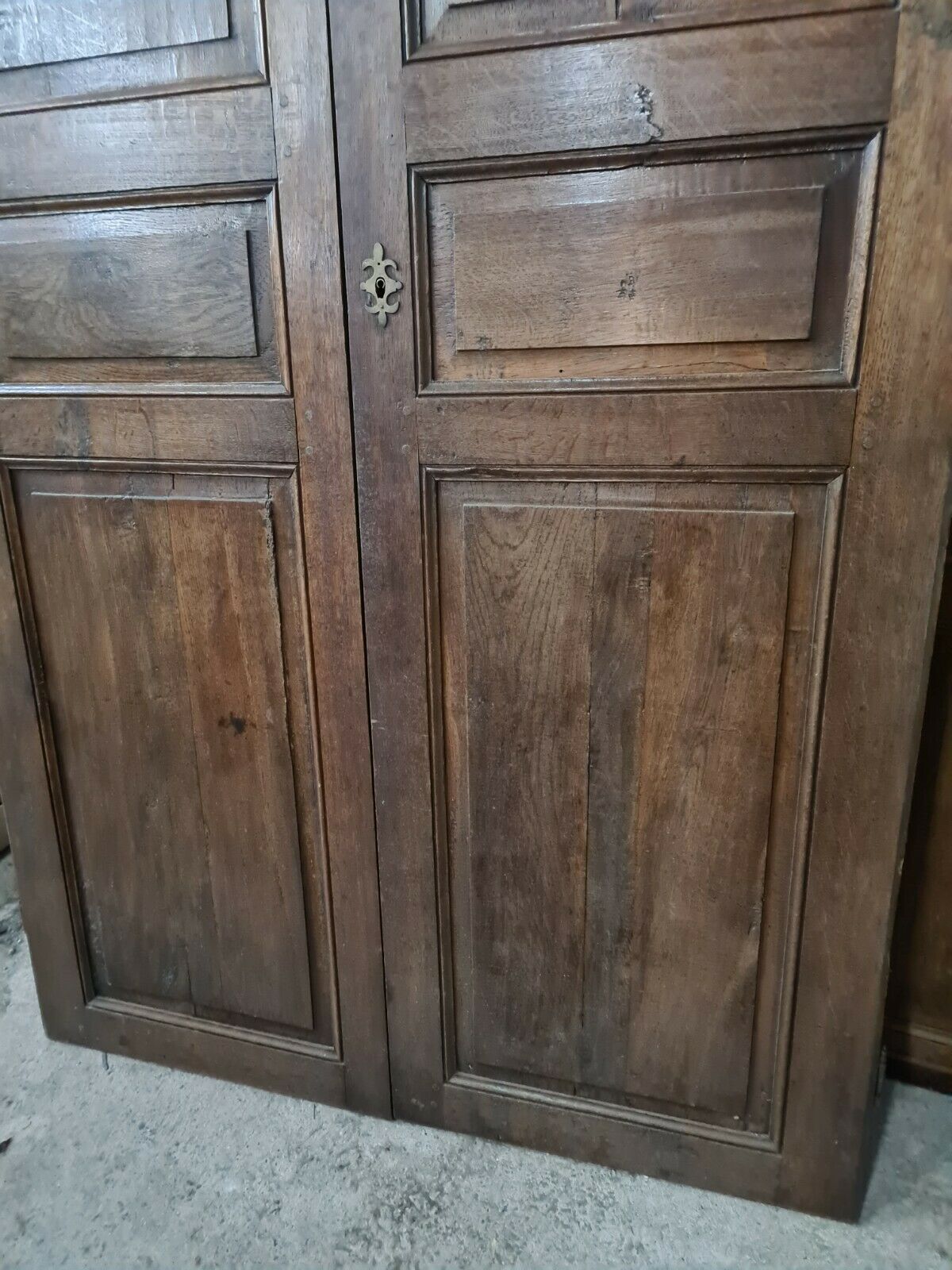 Pair of oak closet doors