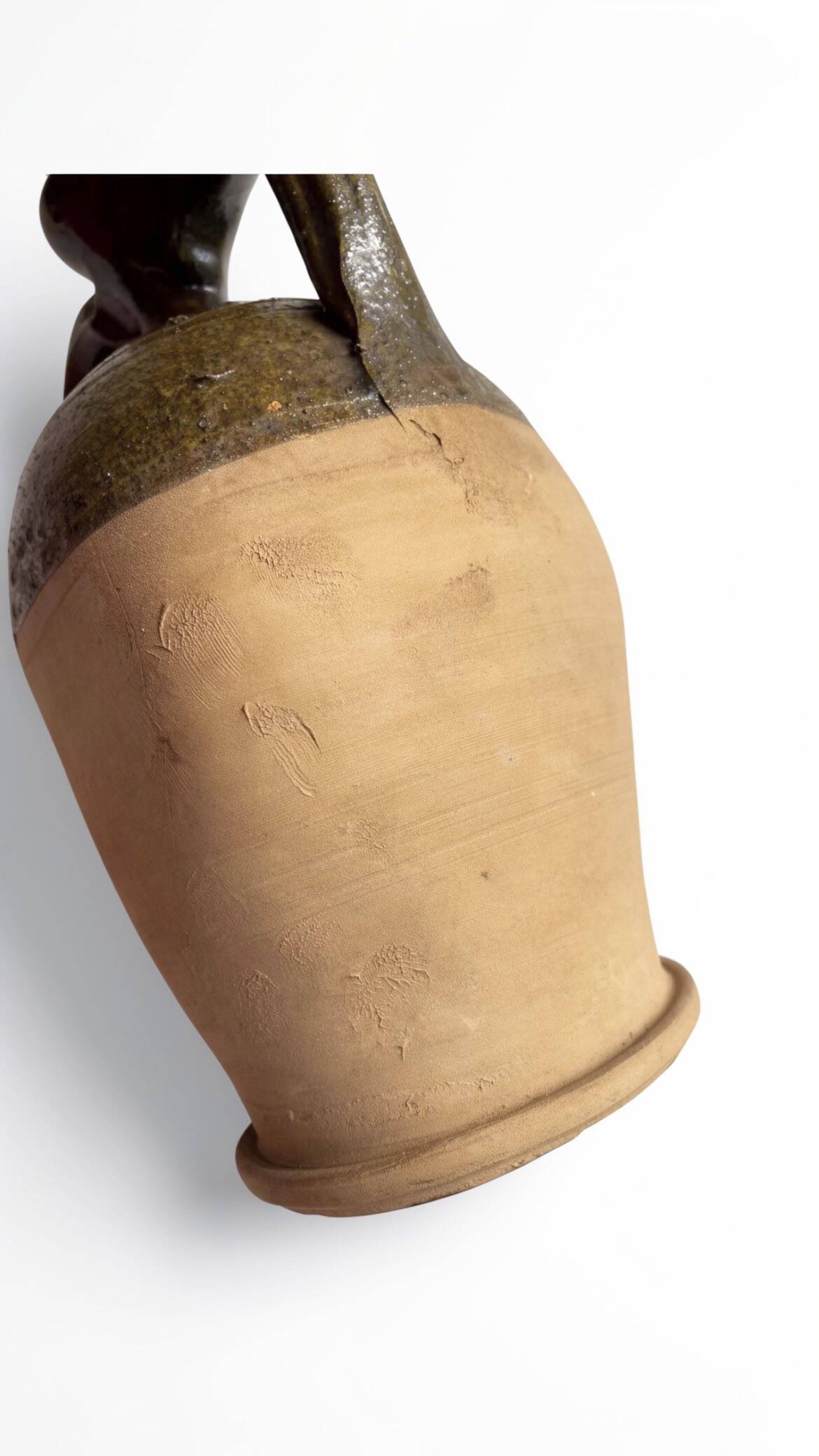 Varnished terracotta oil jar