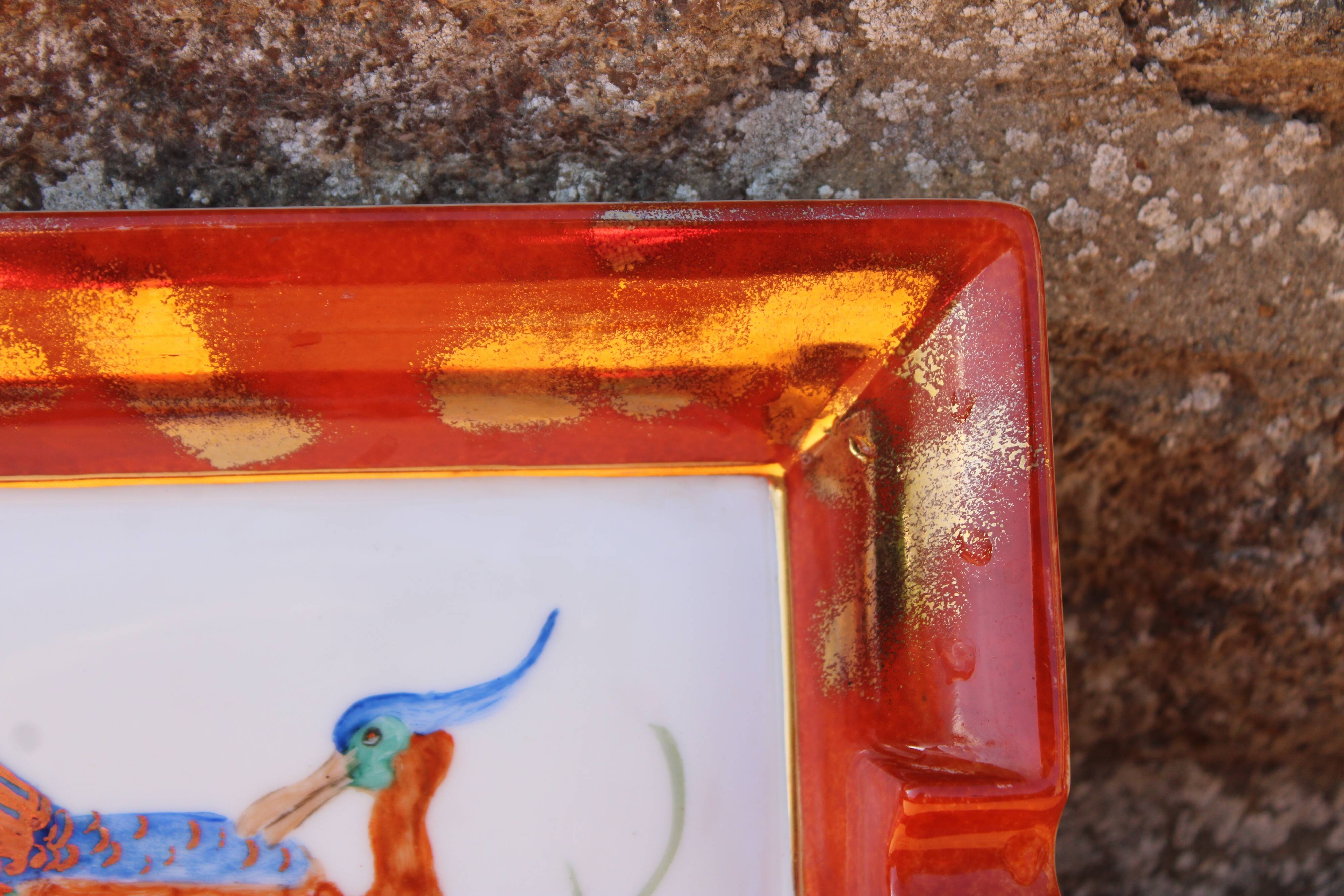 Cendrier / vide-poche Limoges peint à la main – Harambure Réillé