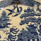 Antique Early Staffordshire Stone China Blue Willow Pattern Plate / Made in England