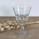 6 foot glasses in engraved glass braces