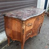Louis XV style chest of drawers stamped "Gouffe"