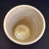 Vase in raw and glazed stoneware