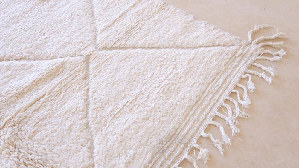 Tapis Blanc Beni Ourain - 297 x 224 cm