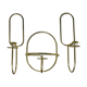 3 candle holders design sleek model, hanging in gold metal