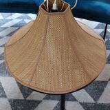Vintage woven wicker lampshade