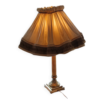 grande lampe colonne Napoléon III bronze et onyx