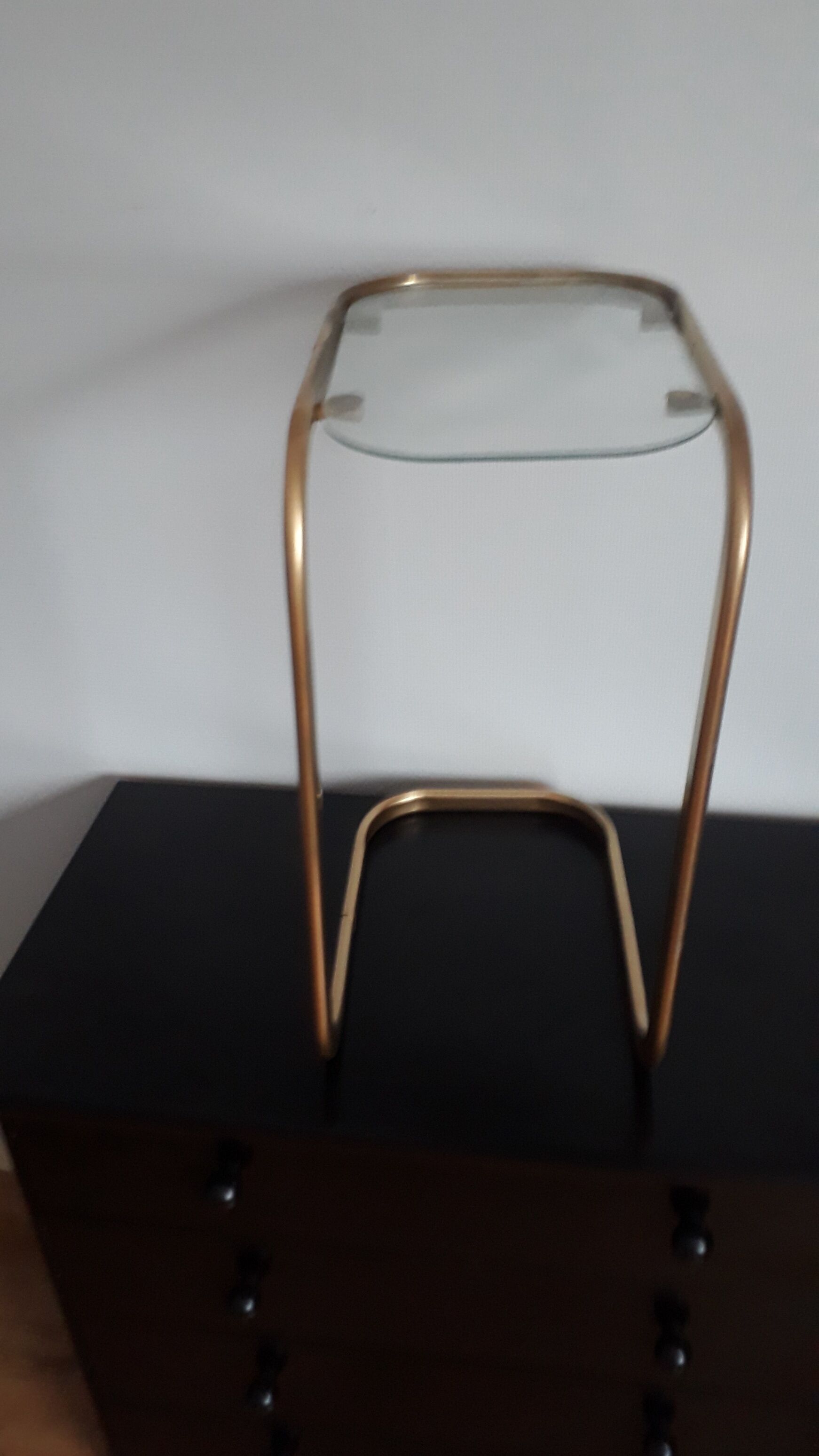 End table gold metal