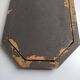 Old octagonal frame lithograph flower plant