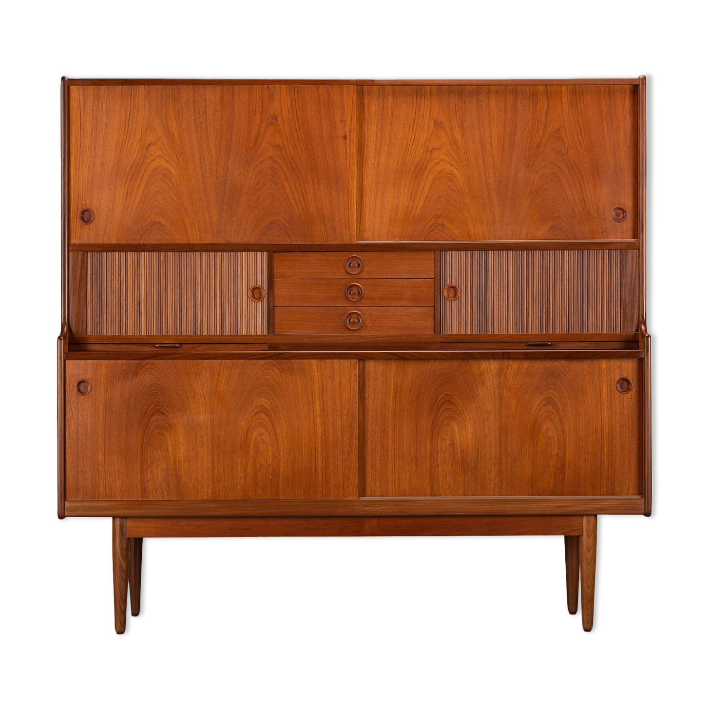 Teak High Sideboard by Johannes Andersen for J. Skaaning & Son, 1960s