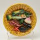 Kitsch trompe l'oeil slip plate Lamarche ceramic art