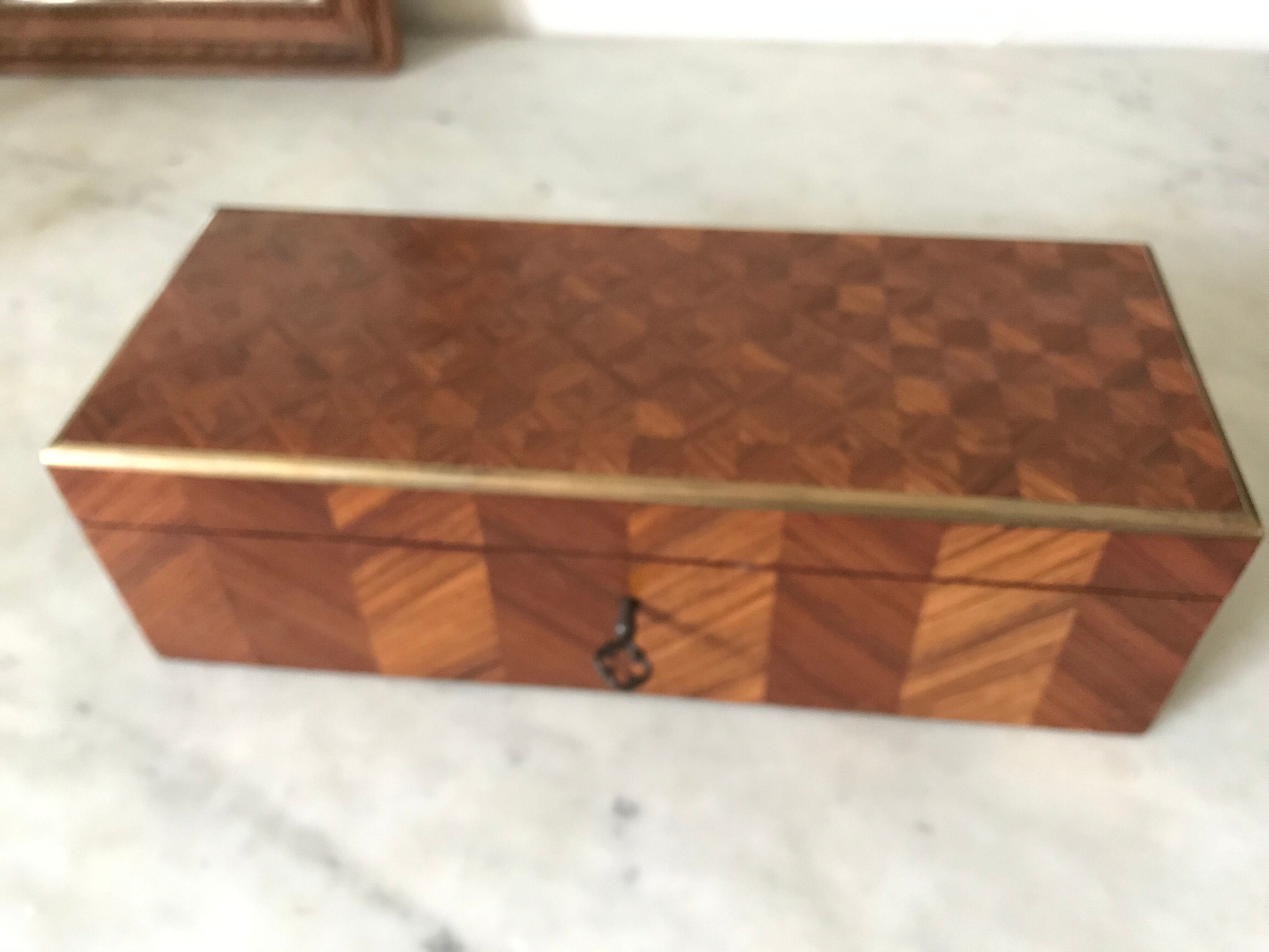 19th century marked wooden box