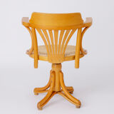 Thonet swivel armchair Beige Viennese braid