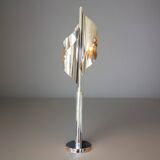 Large Chrome Lamp 3 Lights Space Age Italy 70's Dlg Reggiani