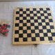 Jeu dame et backgammon de voyage bois