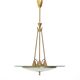 Brass and glass chandelier, 1950s