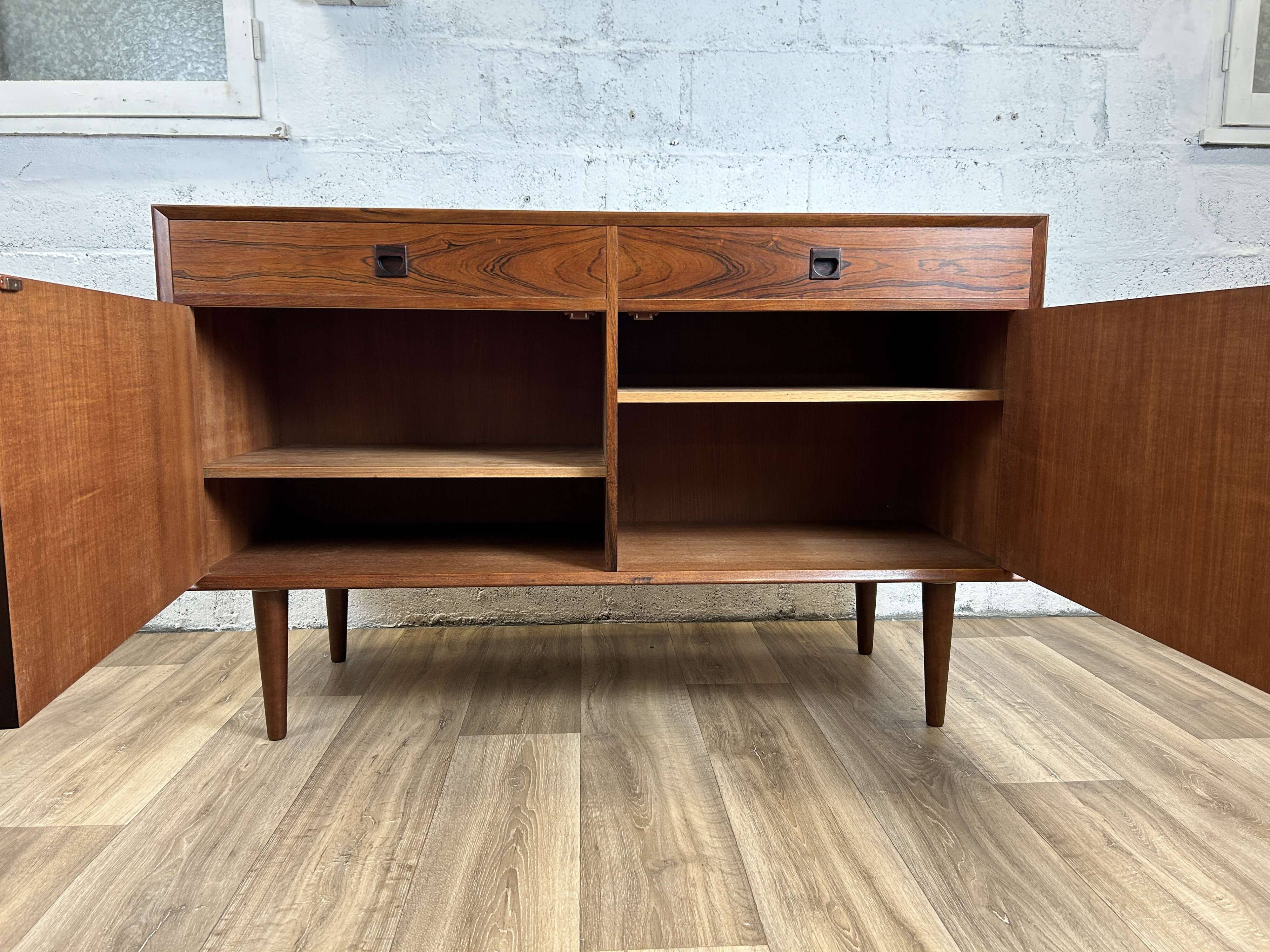 Vintage Scandinavian rosewood sideboard by Brouer, 1960s