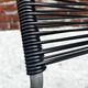 Set of 4 scoubidou chairs, "Melker" model, sled base (vintage IKEA)