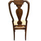 Dutch salon 1900, table and 4 chairs in marquetry stamped IDRAC.