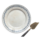 Vintage round ironstone dish, Gien Austerlitz model, made in France