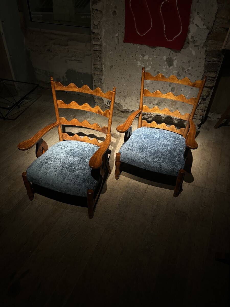 Paolo Buffa - Paire de fauteuils et table basse, 1950