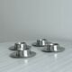 Lot de 4 coquetiers en inox brossé