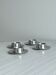 Lot de 4 coquetiers en inox brossé