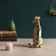 Vintage brass greyhound sitting dog from the 70s, height 25 cm