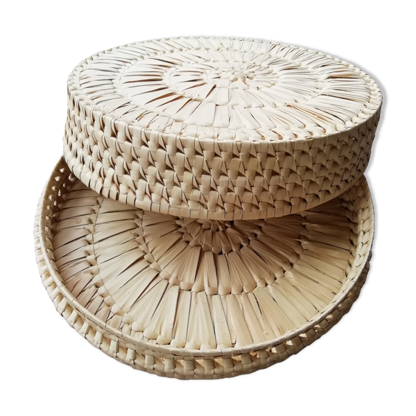 Corbeille ronde feuille palmier — Beyit