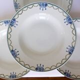 4 assiettes creuses vintage de St Amand 220643