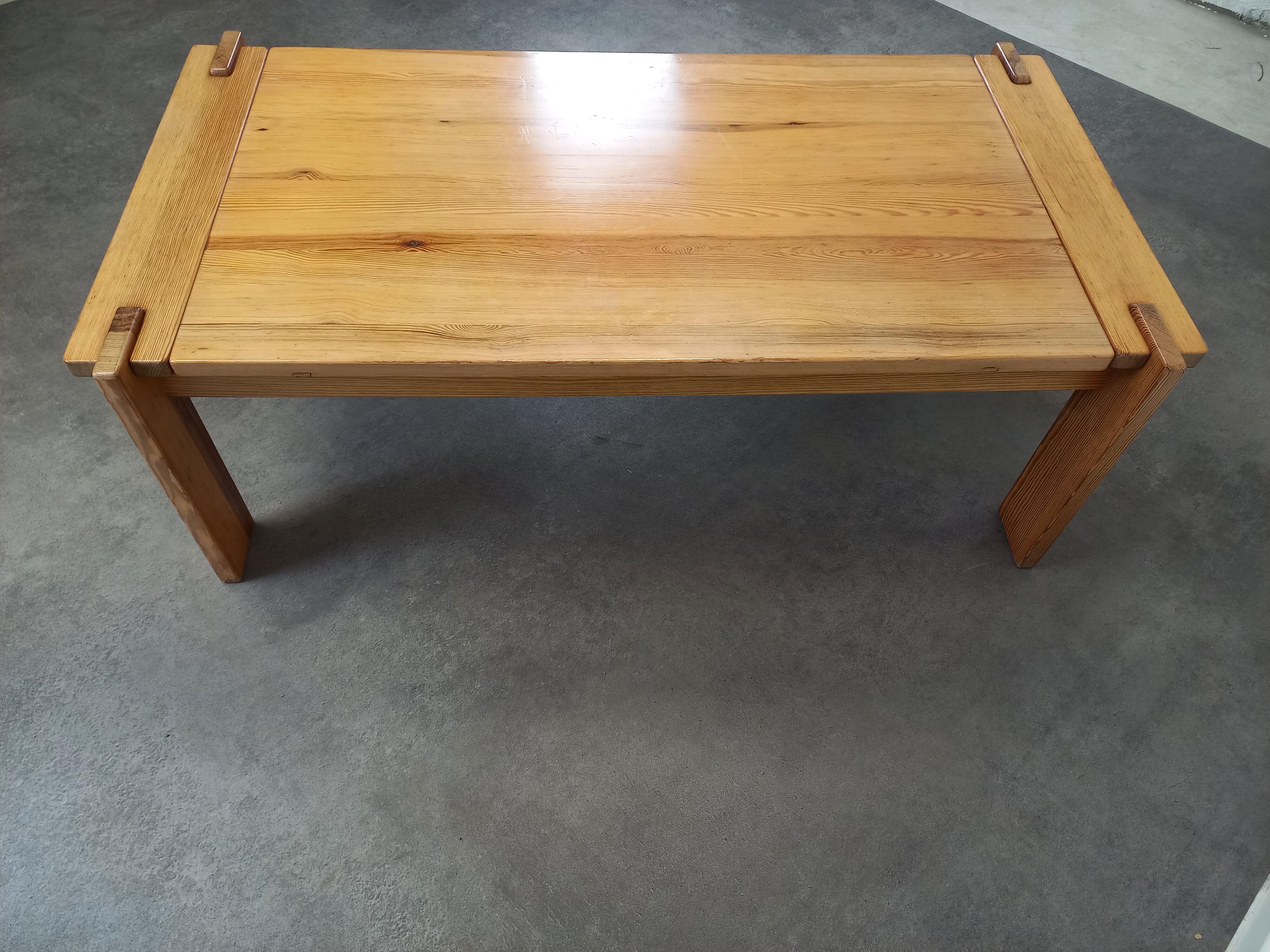 80s pine coffee table