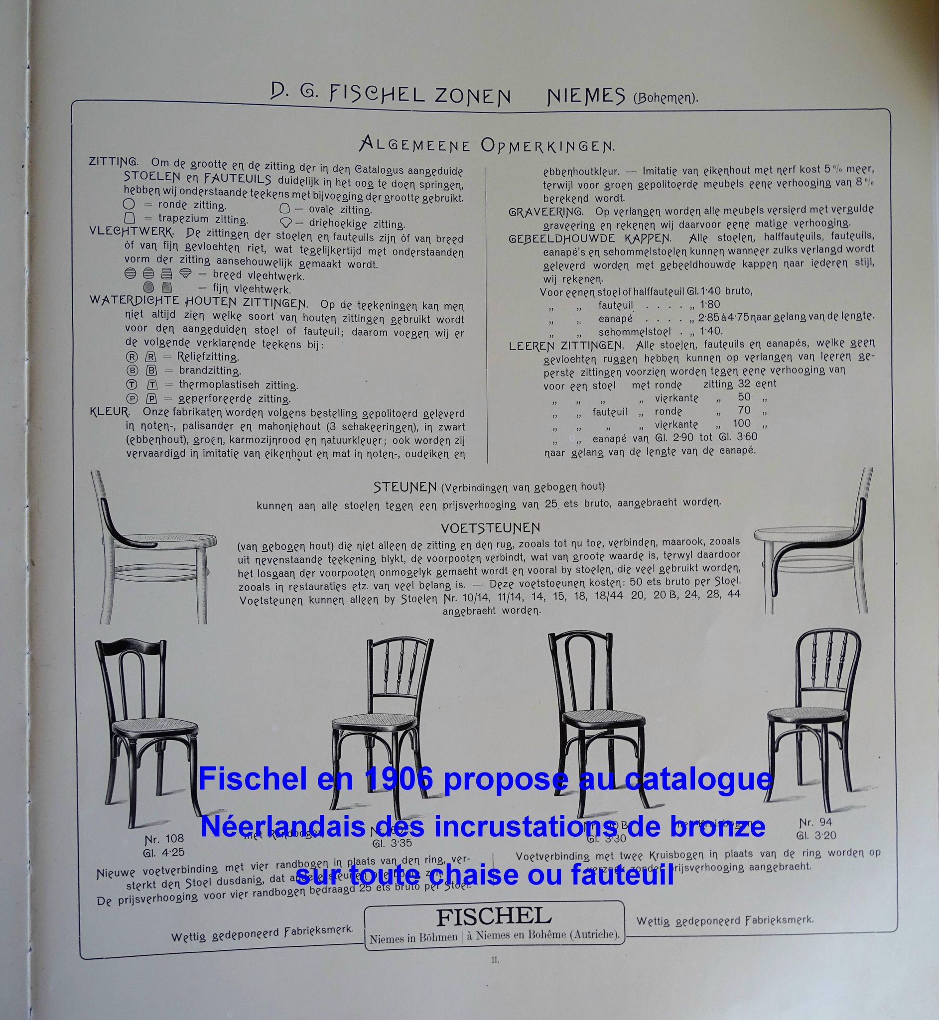 Fischel chair, Napoleon III type Bent wood, circa 1900 - bistro -Canadian-