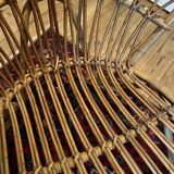 Pair of vintage rattan armchairs – 60s/70s design