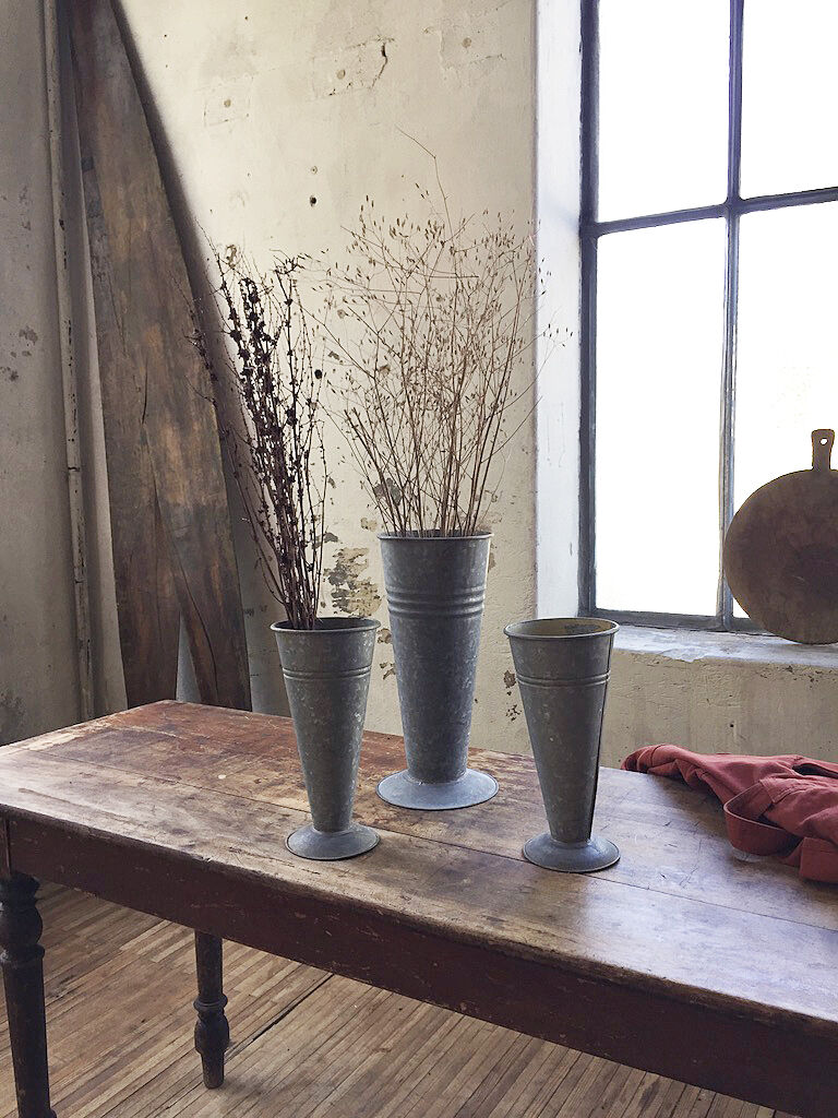Series 3 vases florists zinc
