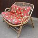 Old rattan bench