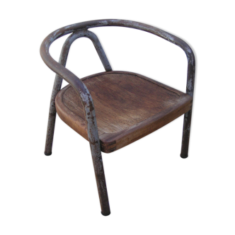 Wooden and metal child chair