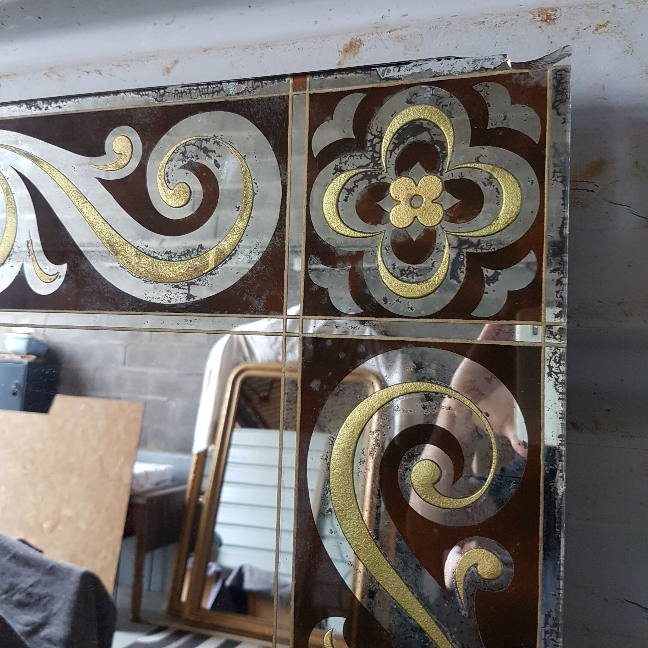 Polychrome Golden Mirror