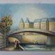 Michel Pabois : Paris, vue sur la Conciergerie depuis les quais, huile sur toile originale signée