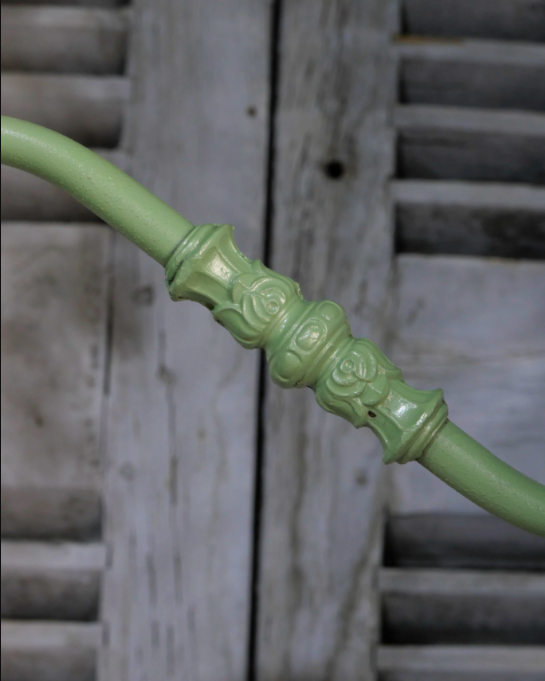 Green gooseneck courtyard wall lamp