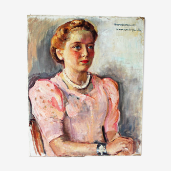 Portrait sur toile de 1937