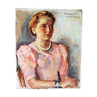 Portrait sur toile de 1937