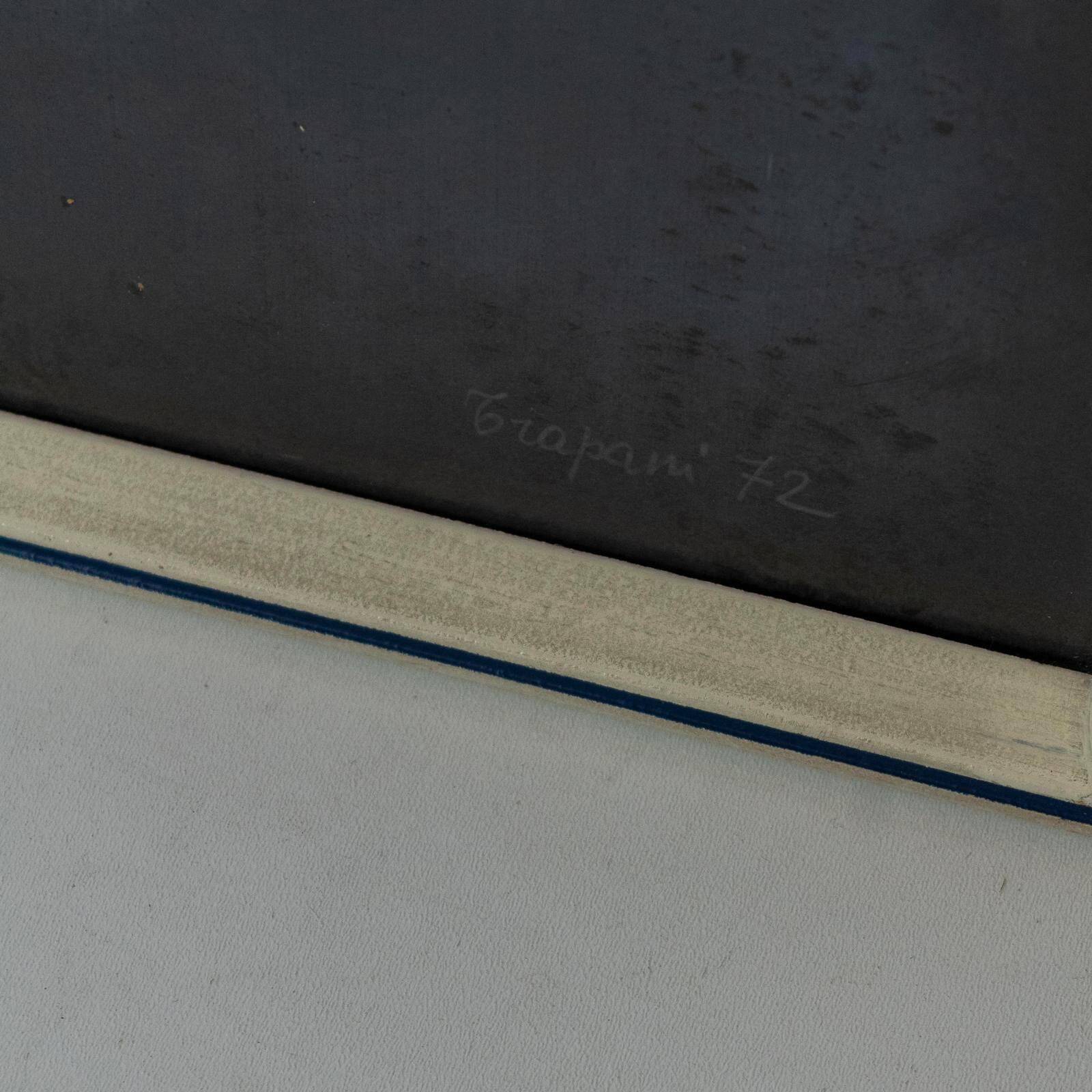 Affiche lithographique d'art moderne italien des années 1970 créée par Angela Trapani