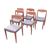 6 Scandinavian teak chairs