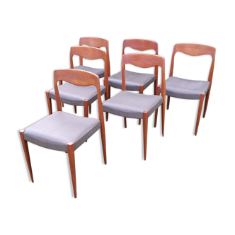 6 Scandinavian teak chairs